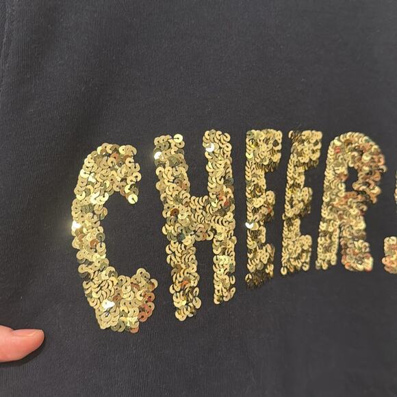 1901 Gold Sequin CHEERS Crewneck | Size Small - Picture 2 of 7